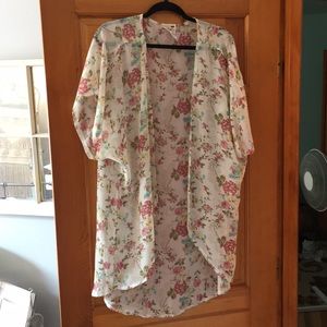 LA hearts short sleeve Kimono